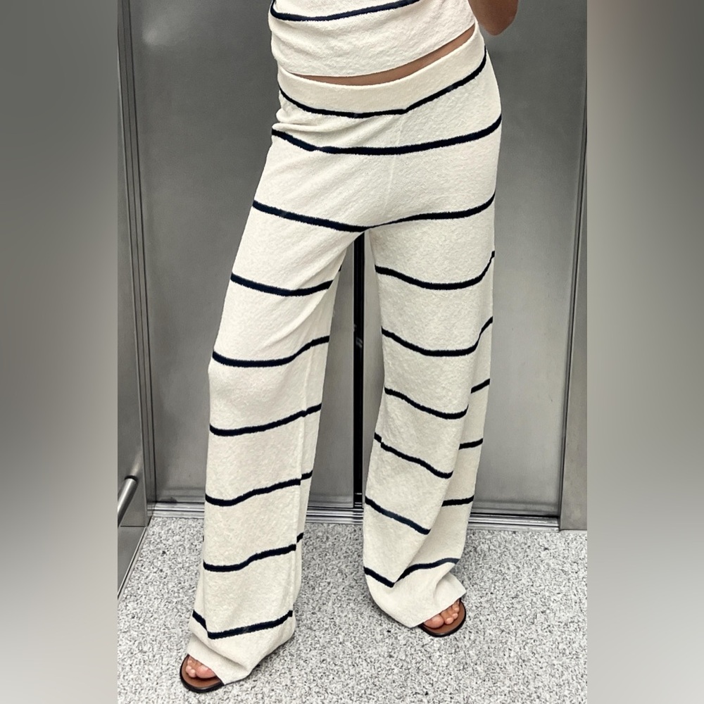 ZARA Knit Stripe PANTS Medium NWT